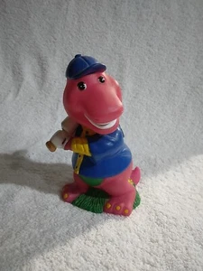 Vintage 1992 Barney Baseball Coin Piggy Bank Purple Dinosaur Figure Child Money - Picture 1 of 4
