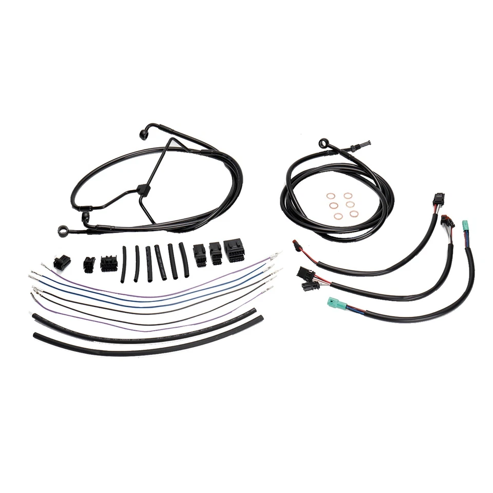 Harley 12" Bar Extend Cable Kit for Touring 2014-2016 Electra Glide without ABS - Image 1 of 4