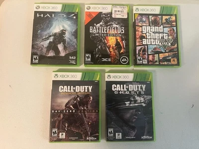 Microsoft Xbox 360 Spielepaket - Halo 4, GTA 5, Call Of Duty + mehr! - Bild 1 von 4