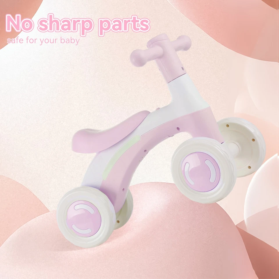 Laufrad für Kinder ab 1-3 Jahre Kinderlaufrad mit Stützräder Pedalen 4-Räder Neu - Bild 1 von 4