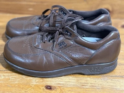 SAS Time Out Brown Leather Walking Comfort Lace Up Shoes Sneakers Men’s Size 8 W - Image 1 of 4
