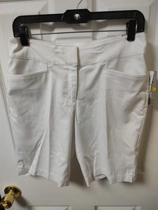 PGA Tour Women’s Golf Short Comfort Stretch Size 12 White UPF 50 MSRP $68 - Picture 1 of 10