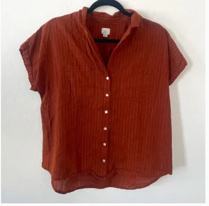 ⭐️ Camisa Metálica Utilidad Hipster Hippie Artística Boho Óxido Moda Hilo Abotonada - Imagen 1 de 4