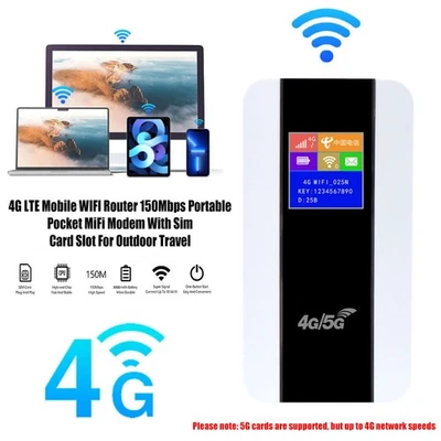 4G LTE Mobile WIFI Router 150Mbps Portable Pocket MiFi Modem With Sim Card Slot - Bild 1 von 4