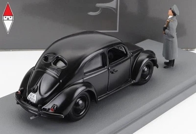 1/43 RIO VOLKSWAGEN BEETLE KAFER KDF WAGEN WITH FIGURE 1941 BLACK - Immagine 1 di 2