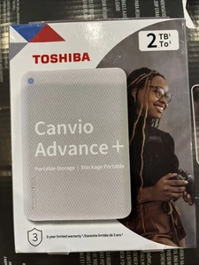 TOSHIBA 2TB CANVIO ADVANCE + Portable Storage. NIB. FREE SHIPPING - Picture 1 of 2