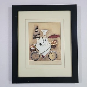 Jennifer Garant "Fat Chef" gerahmter Kunstdruck 12 x 15 in Kanada hergestellt Wanddeko - Bild 1 von 8