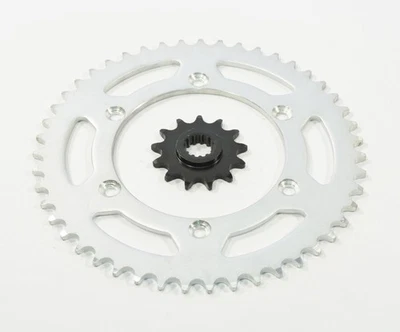 Sprockets for Kawasaki KLX400 400 2003 13 Tooth Front & 47 Tooth Rear Silver Foto 1 de 4