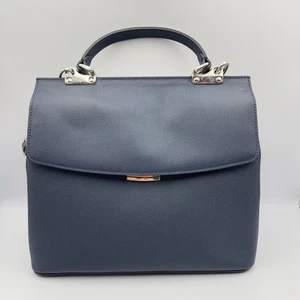 Maxima Milano Deep Blue Navy Ledertasche Rucksack Made In Italy mit Staubbeutel - Bild 1 von 10