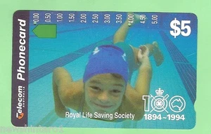 ROYAL LIFE SAVING CENTENARY $5 AUSTRALIAN PHONECARD - LIMITED EDITION - Picture 1 of 2