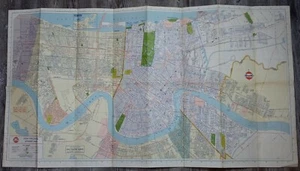 1969 New Orleans LA Vintage Road Tour Guide Tourist Map Gulf Gas Louisiana 60's - Picture 1 of 11