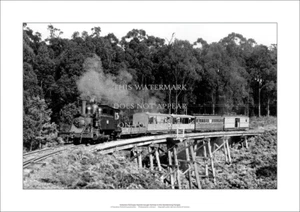 Victorian Railways R Class Steam Locomotive A2 Art Print – 59 x 42 cm Poster - Imagen 1 de 3