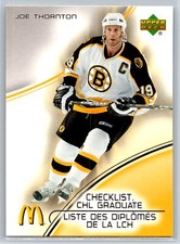 2005-06 Upper Deck McDonald's Joe Thornton CHL Graduates Boston Bruins #CG5
