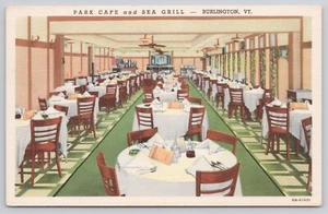 Burlington VT Park Cafe und Meer Grill Restaurant Esszimmer Vermont Postkarte - Bild 1 von 2