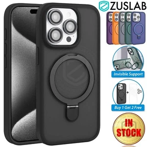 For iPhone 16 16e 15 14 13 12 11 Pro Max Plus Case Magsafe Stand Shockproof+Lens - Picture 1 of 21