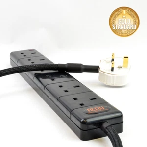 MCRU GOLD STANDARD 6-WEGE NETZSTROM NABE - VERGOLDETE INTERNE SCHIENEN - 2 MTR - Bild 1 von 4