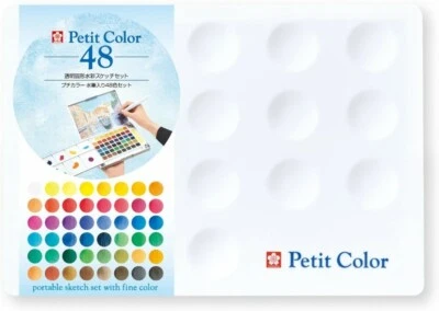 Juego de pintura Sakura Petit Color (acuarela Koi) 48 colores paleta + pincel de agua Foto 1 de 4