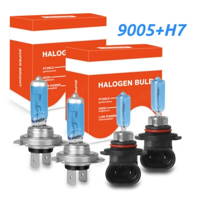 Lâmpadas halógenas branco quente farol alto/lo para BMW 528i 1997-2000 4x 4200K - Imagem 1 de 4