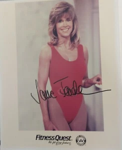 Póster de entrenamiento con firma autógrafa de Jane Fonda usado (no enmarcado) - Imagen 1 de 3