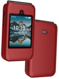 Coque pour téléphone portable grand public iris facile à rabat/boost mobile sommet rabat rouge - Photo 1 sur 8