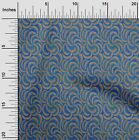 Oneoone Cotton Flex Blue Fabric Batik Dress Material Fabric Print-N7o