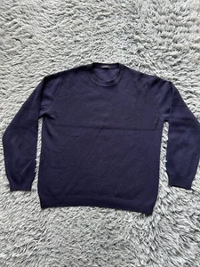 Ballantyne Sweater Mens 50 Blue Cashmere Knit Pullover Sweatshirt Scotland - Picture 1 of 12