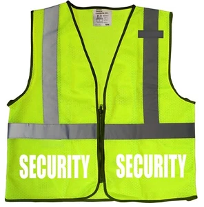 Security Safety Vest with Reflective Design Both Front and Back, High Visibility - Picture 1 of 46