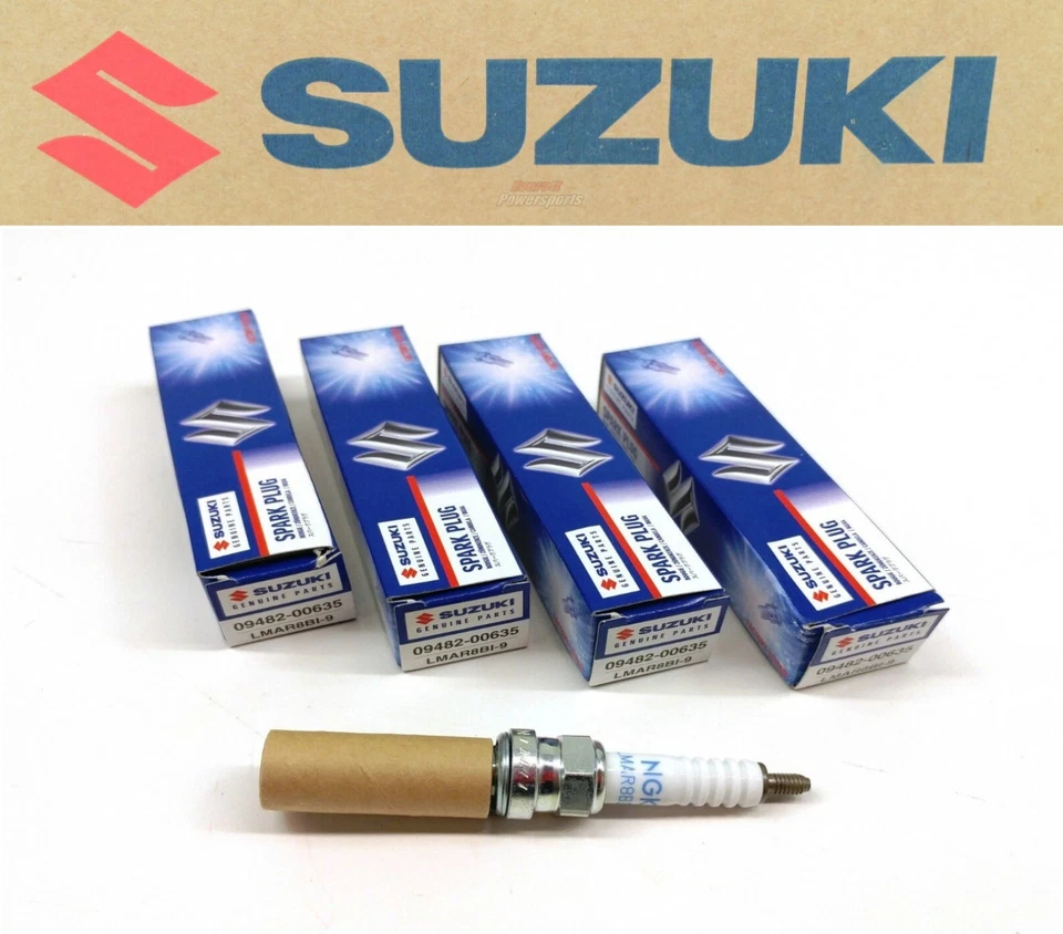 4x Bujías Nuevas Genuinas Suzuki NGK LMAR8BI-9 V-STROM DL1000 DL1050 14-24 #D138 Foto 1 de 4