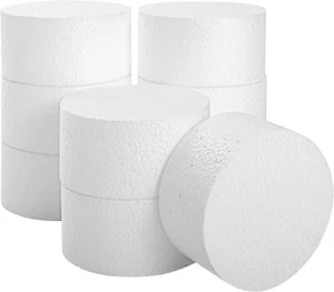 9 Pack Foam Circles for Crafts, Polystyrene Cylinders Floral... - Picture 1 of 9
