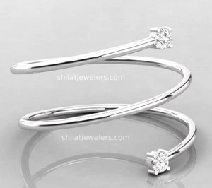 Wedding Engagement Ring Diamond Women Gorgeous Jewelry 14k White Gold - Picture 1 of 5
