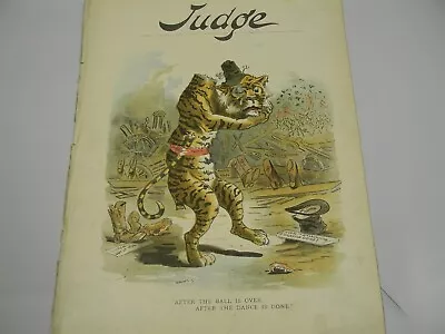 Judge Magazine Nov. 18 , 1893 -1890's Political Satire - Great Graphics - 8G - Image 1 of 4