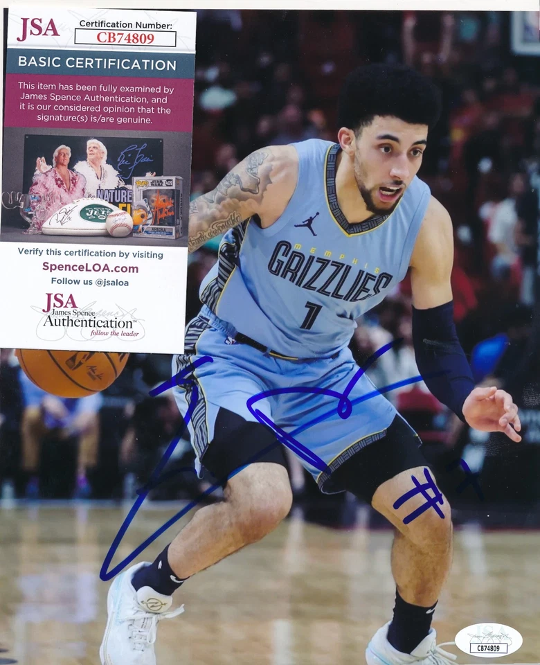 Scotty Pippen Jr. Signed Autographed Memphis Grizzlies 8x10 Photo JSA COA - Image 1 of 1