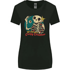 We Wish You a Creepy Christmas Skull Damen-T-Shirt breiter geschnitten