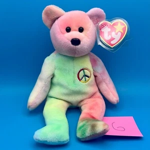 TY Beanie Baby - PEACE INDONESIA TAGS w/ Small Symbol Oddity MWMT (Pastel) - Picture 1 of 1