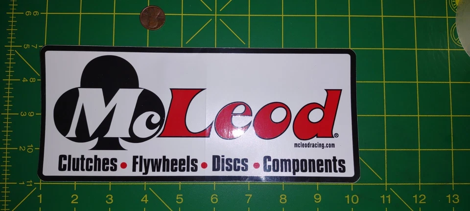 LARGE McLEOD Sticker Decal  ORIGINAL old stock RACING - Image 1 of 1