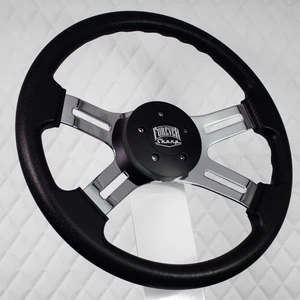 Forever Sharp 4 Spoke Chrome Black 16 Inch Steering Wheel 86-06 Freightliner T01 - Bild 1 von 12