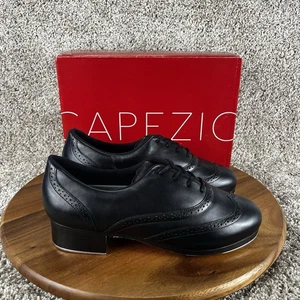 Capezio Roxy Tap Womens Size 12 W Professional Dance Shoes Black Leather 960 - Picture 1 of 10