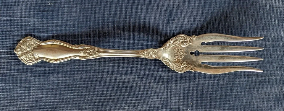 Wm. Tenedor de ensalada vintage plateado Rogers & Son 1908 ARBUTUS excelente sin monogr Foto 1 de 1