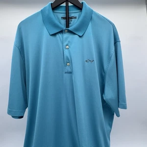 Greg Norman | Polo de golf para hombre XXL | verde azulado | logotipo de tiburón rendimiento ajuste seco - Imagen 1 de 10
