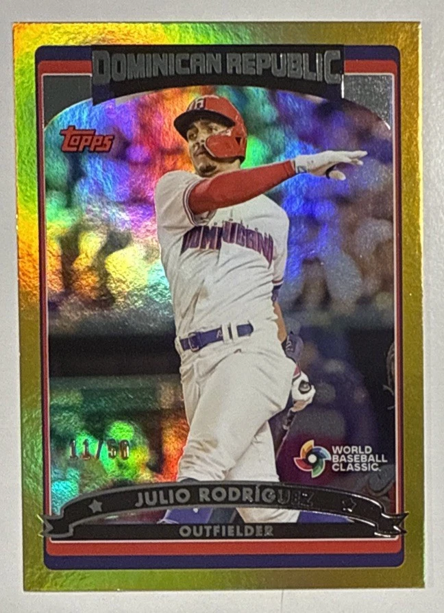 Julio Rodriguez 2023 Topps World Baseball Classic Gold Foil #d 11/50 #2006-30 - Image 1 of 2