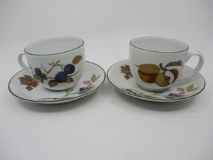 ROYAL WORCESTER EVESHAM VALE - 2 TAZAS Y PLATILLOS - 2 5/8" 0904I - Imagen 1 de 3