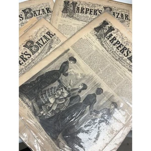 Antique 1879 HARPER'S BAZAR Paper Lot of 6 - Mar. Nov. Aug. Sep - Picture 1 of 12