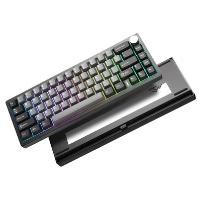 AL68 Wireless Mechanical Keyboard,Full Aluminum CNC,60% Layout with Knob, QMK... - Image 1 of 4