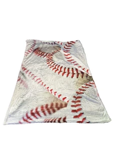 NEW small lap blanket throw approx. 38x30 inches toddlers kids base ball - Picture 1 of 2