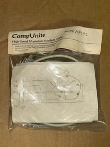 Câble modem Macintosh haute vitesse CompUnite 1992 neuf dans son emballage scellé en usine - Photo 1/5