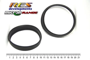 BOTE DE ECHAPPEMENT DE 114 MM MICRAS / JUNTAS DE AMORTIGUADOR DE CAOUTCHOUC X 2. - Imagen 1 de 6