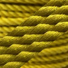 6mm Natural Yellow Cotton Rope x 35 Metres, 3 Strand, Coloured Cotton