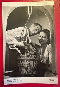VINTAGE BALLET 1950's PHOTO POSTCARD MARGOT FONTEYN LEONIDE MASSINE TRICORNE - Picture 1 of 2