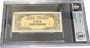 Jefferson DeBlanc "WWII Pilot ACE & Medal of Honor" Signed Currency BAS Beckett - Picture 1 of 4