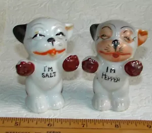 SET SHAKER sale e pepe cane Bonzo vintage, cucciolo cartone animato figurativo, Giappone, anni 20-40 - Foto 1 di 8